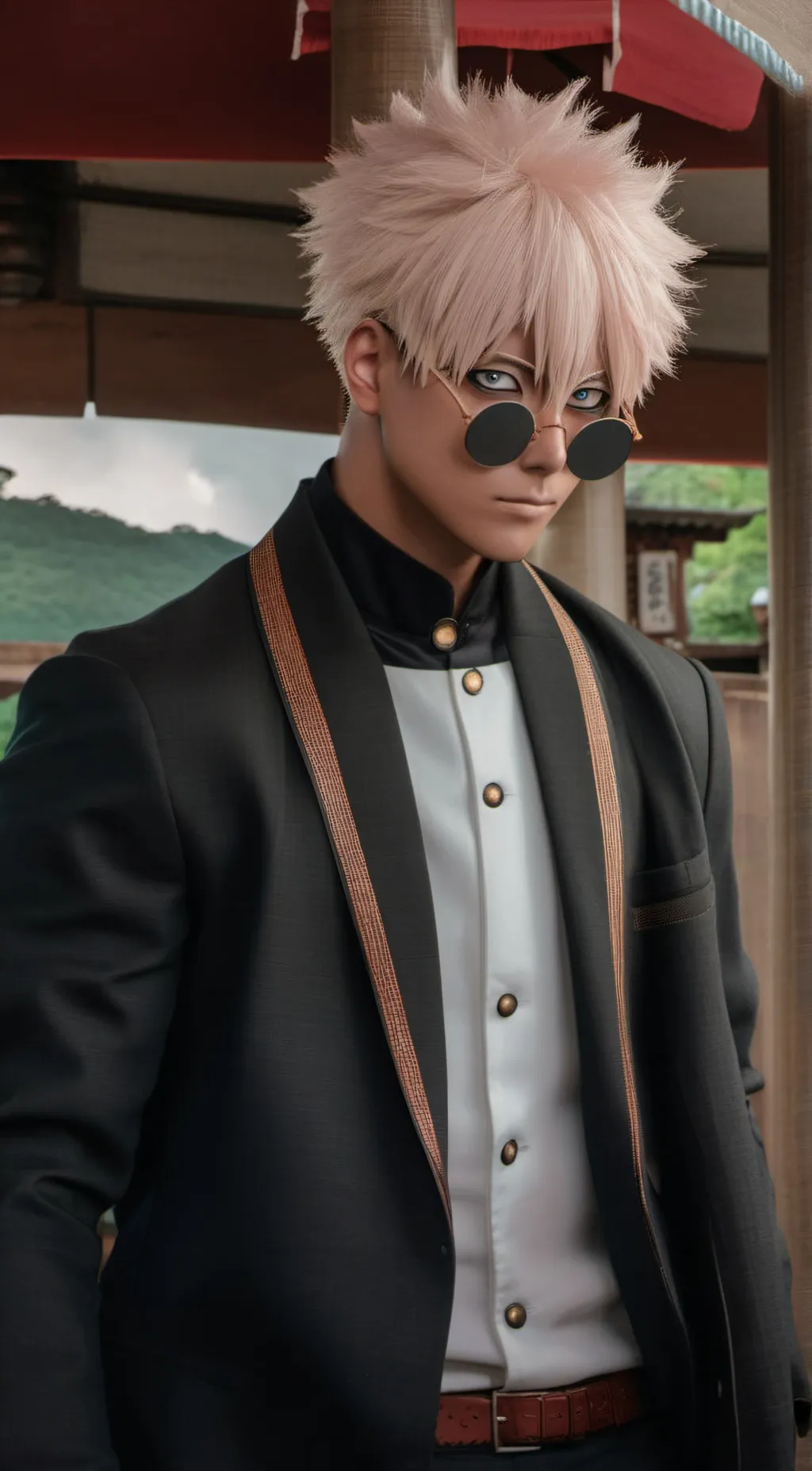 ai character: gojo satoru (XD) background