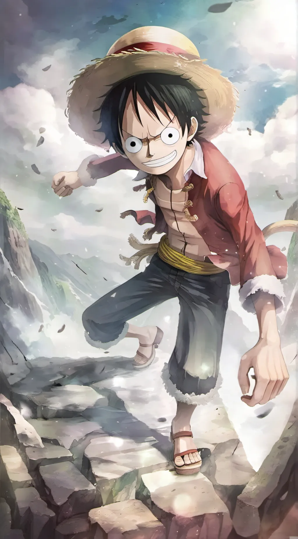 ai character: monkey d luffy  background
