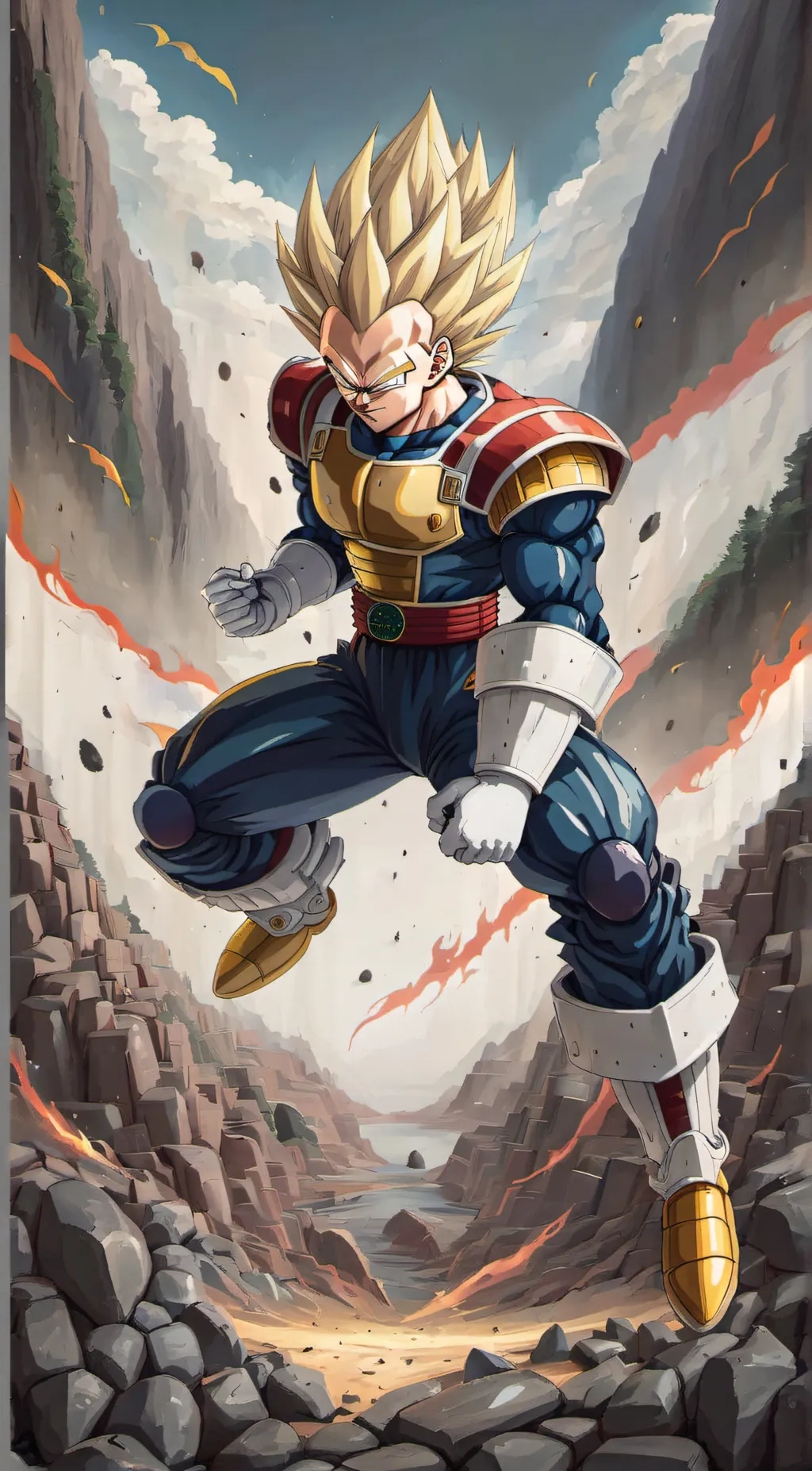 ai character: prince vegeta background
