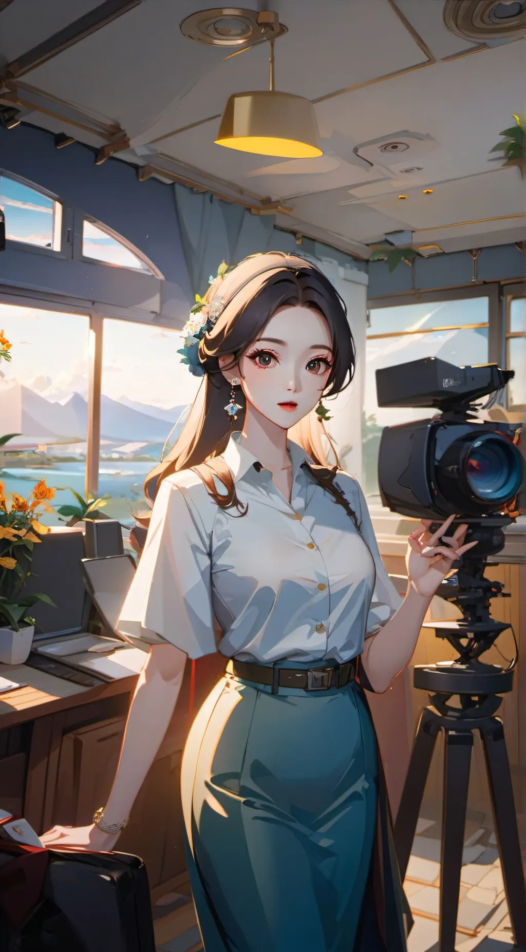 ai character: tv girl background