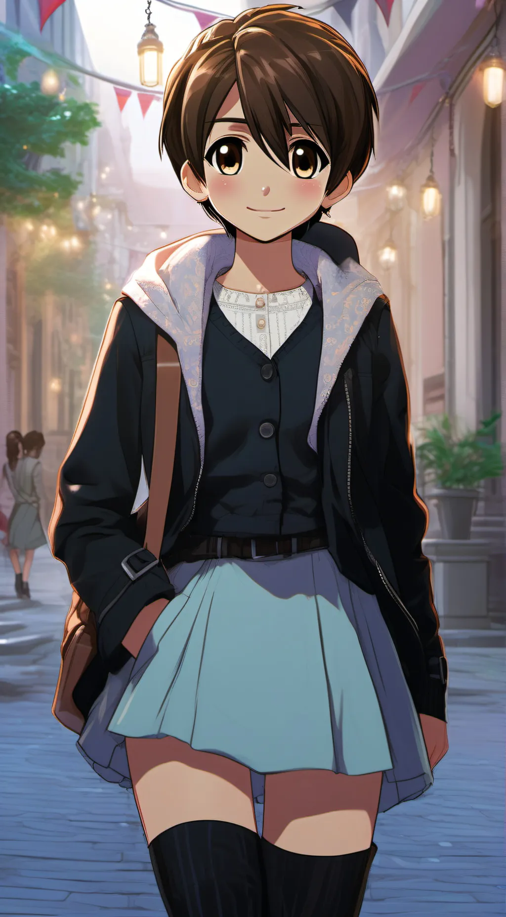 ai character: Haruhi Fujioka background