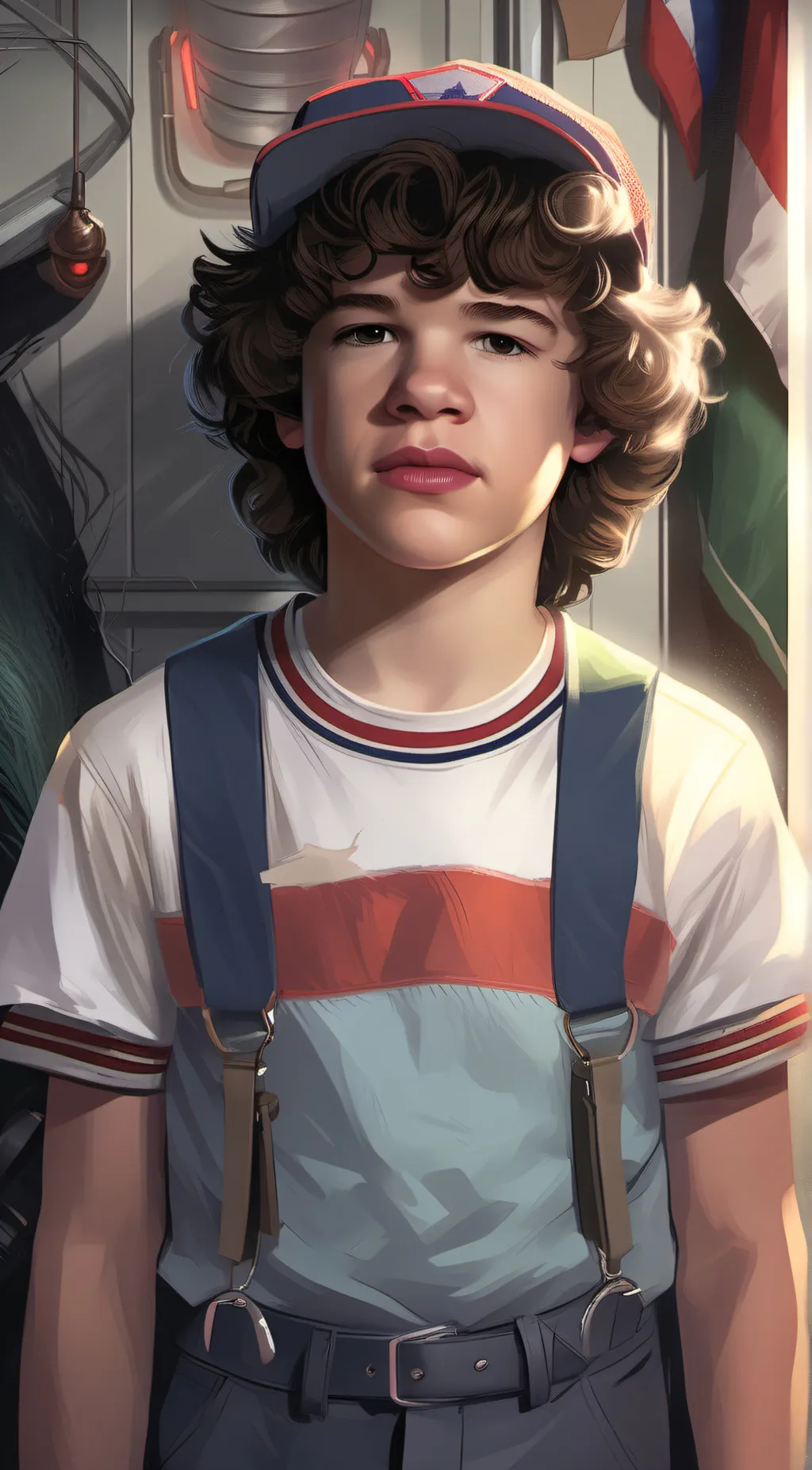 ai character: Dustin Henderson background