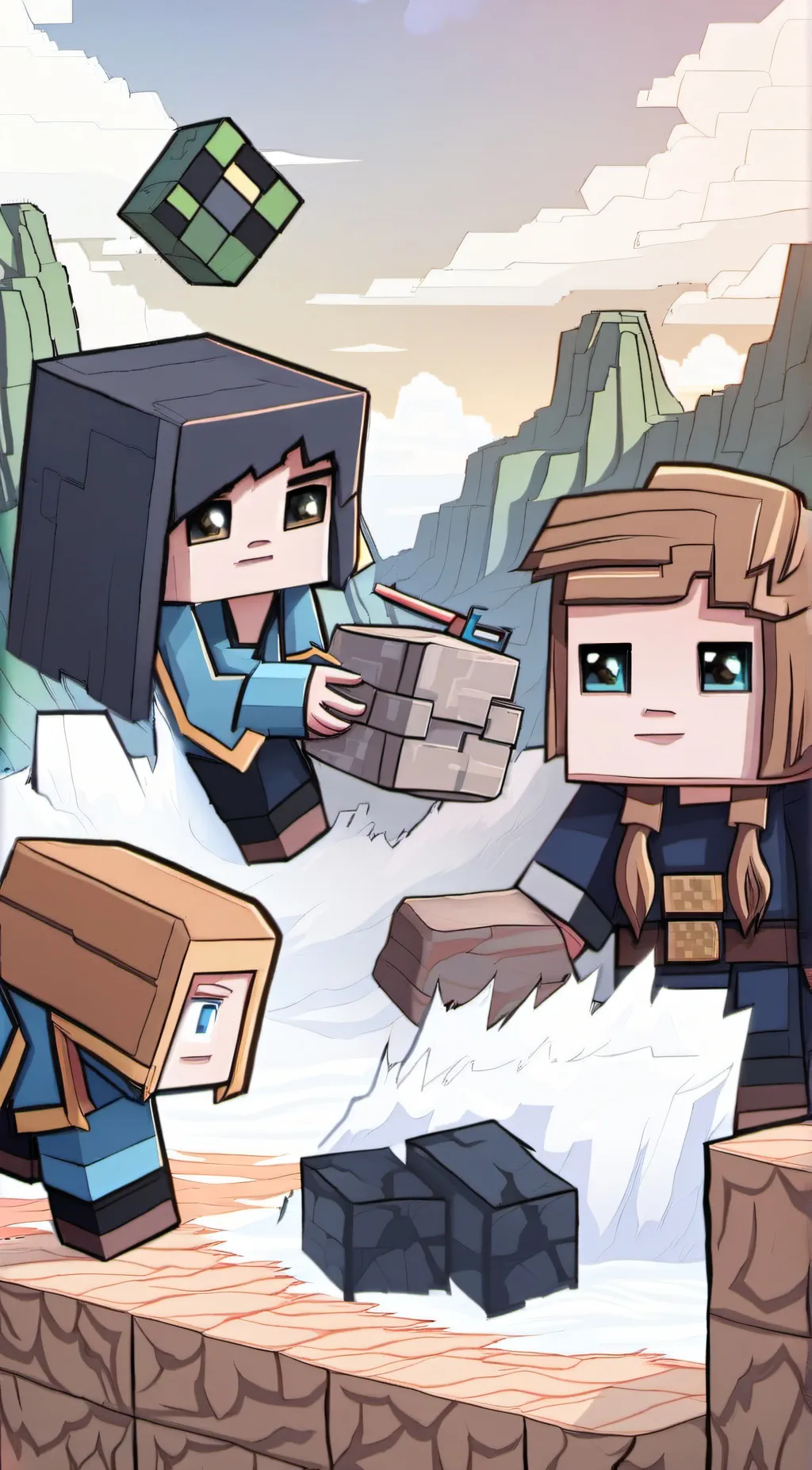 ai character: Minecraft background