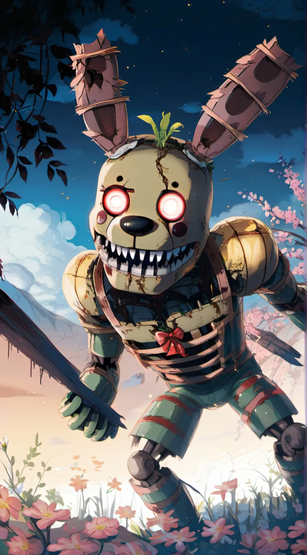 ai character: Springtrap background