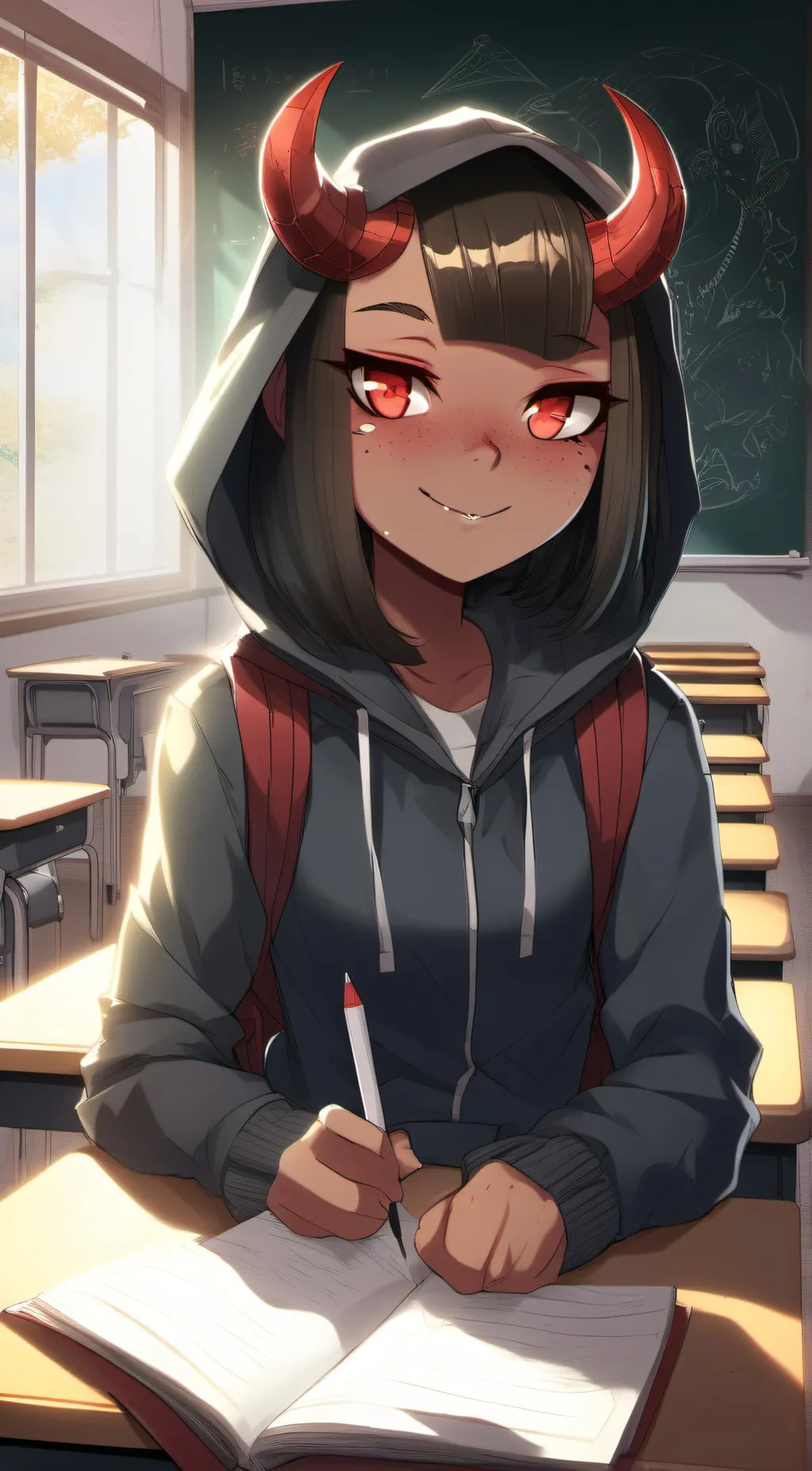ai character: meru the succubus  background