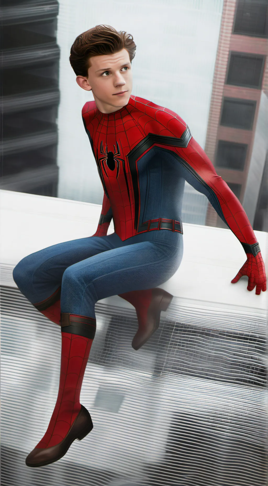 ai character: Tom Holland🕷️ background