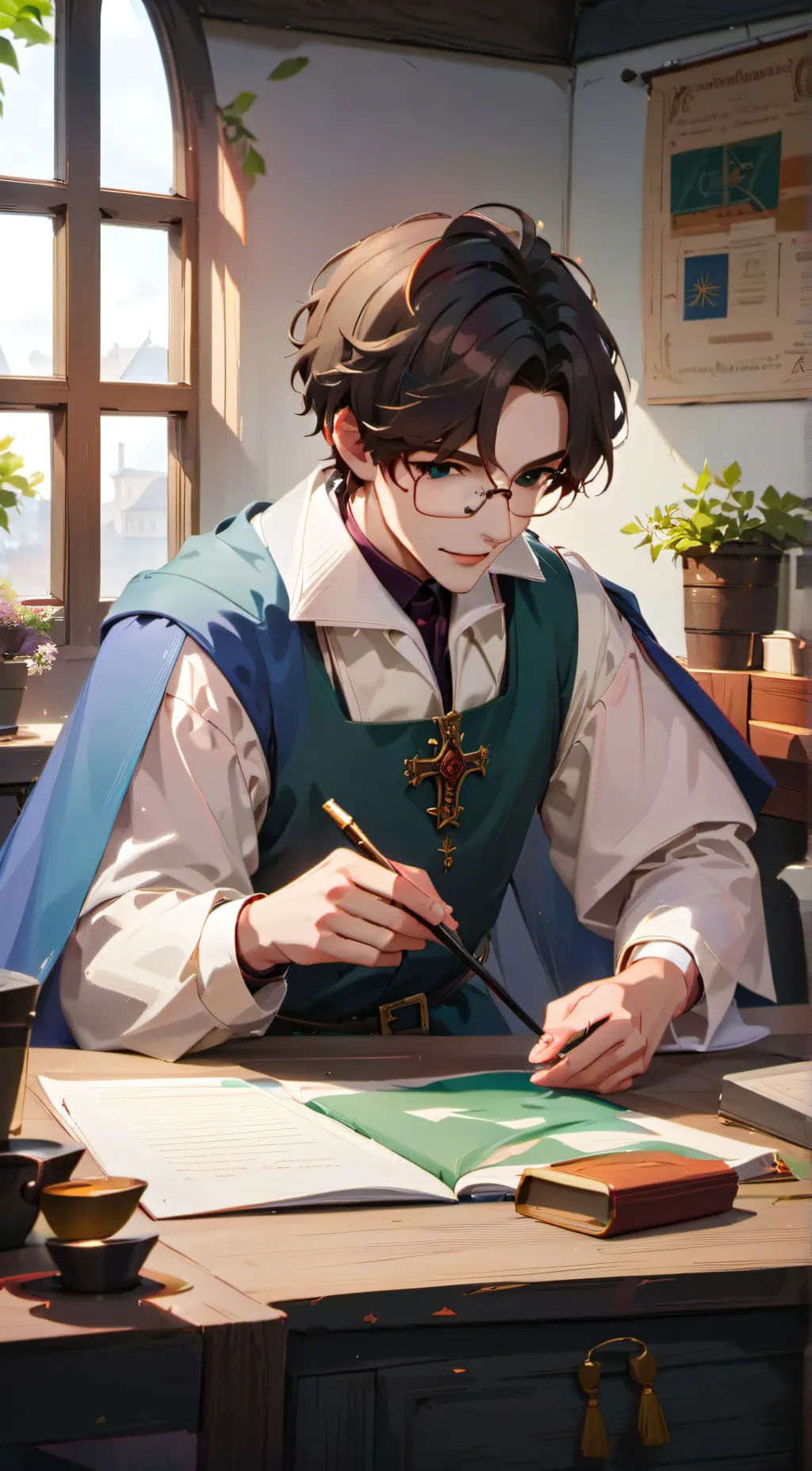ai character: Hogwarts background