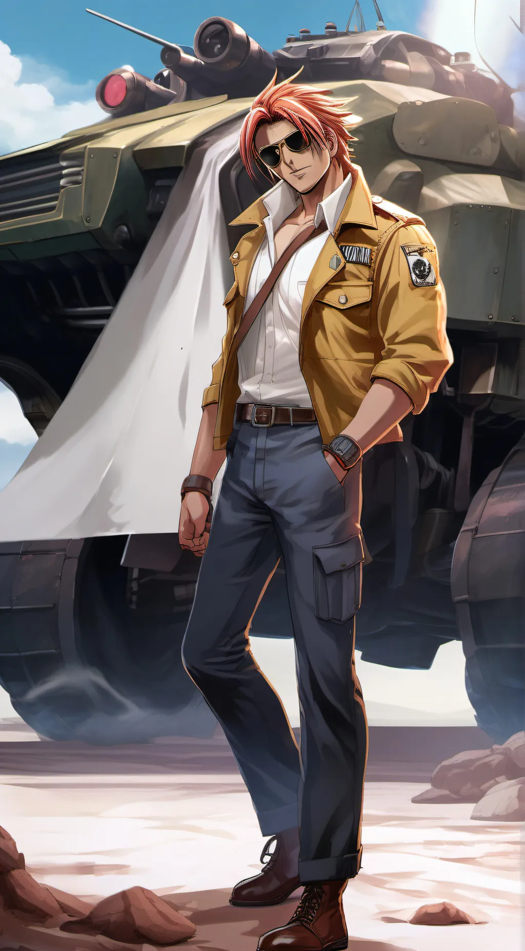 ai character: Tarma Roving  background