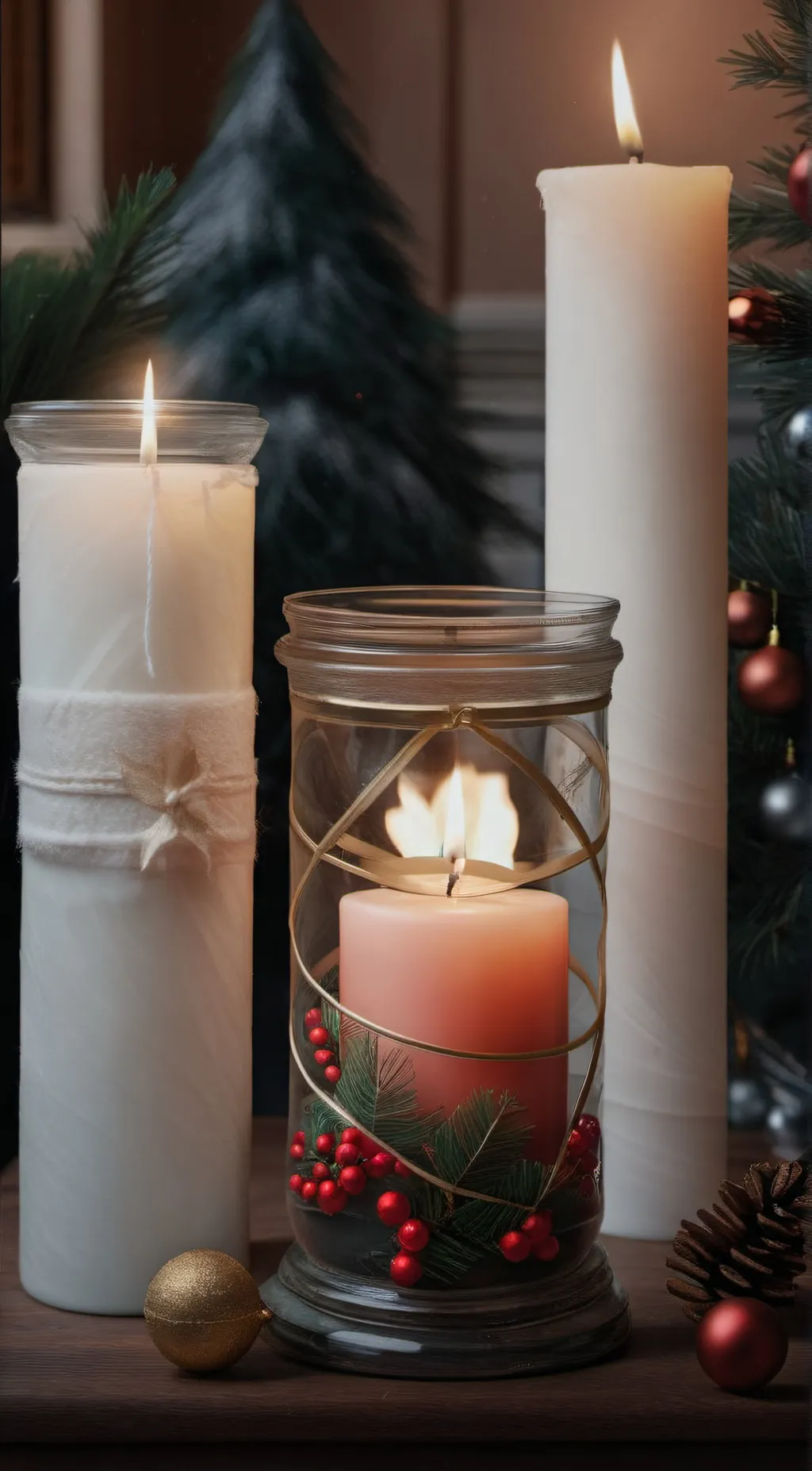 ai character: Christmas Candle background