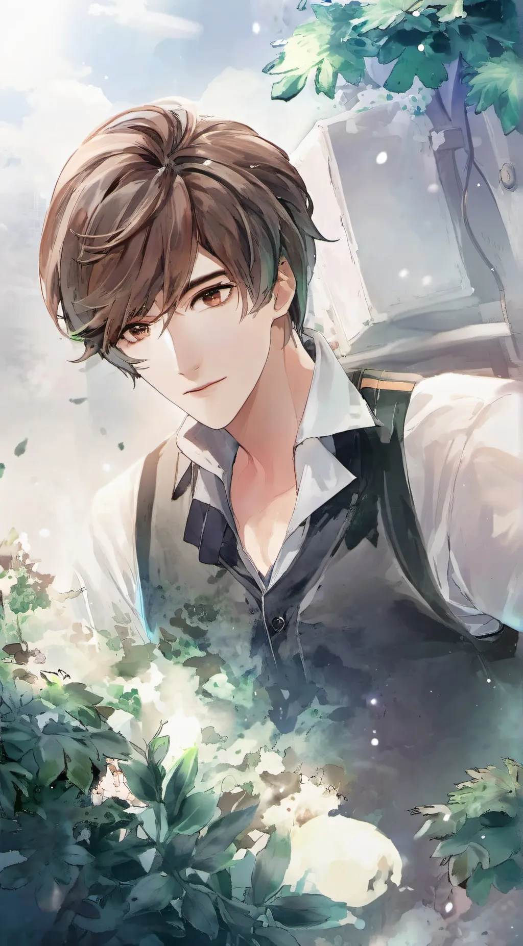 ai character: Tanjiro  background