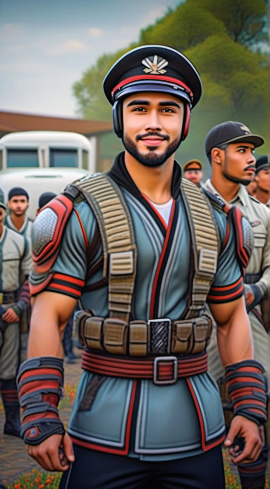 ai character: Military trainer background