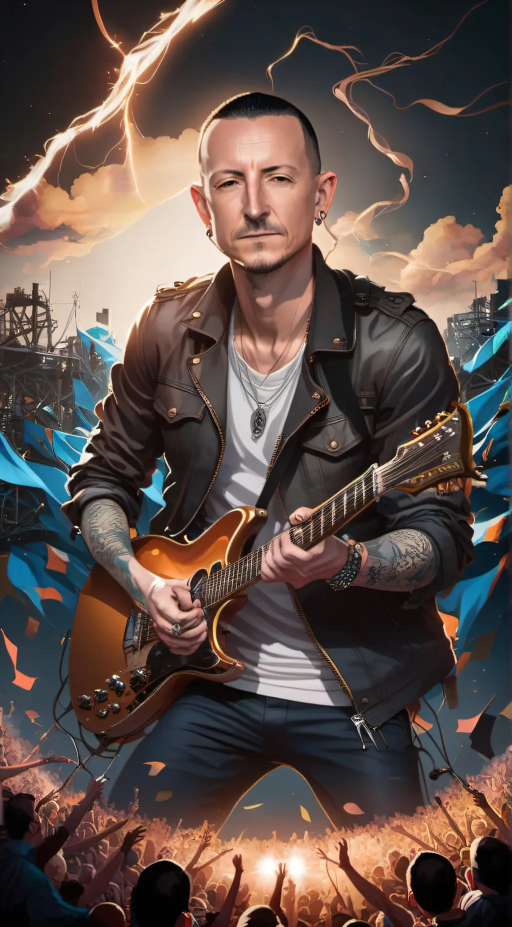 ai character: Chester Bennington background