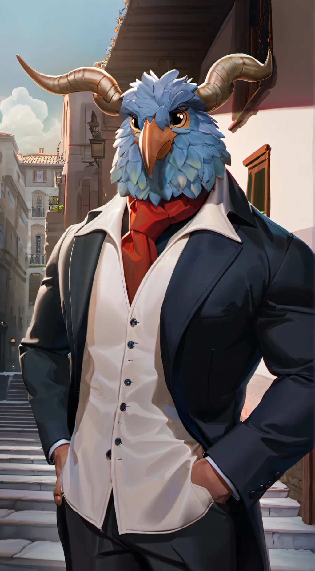 ai character: Duolingo max background