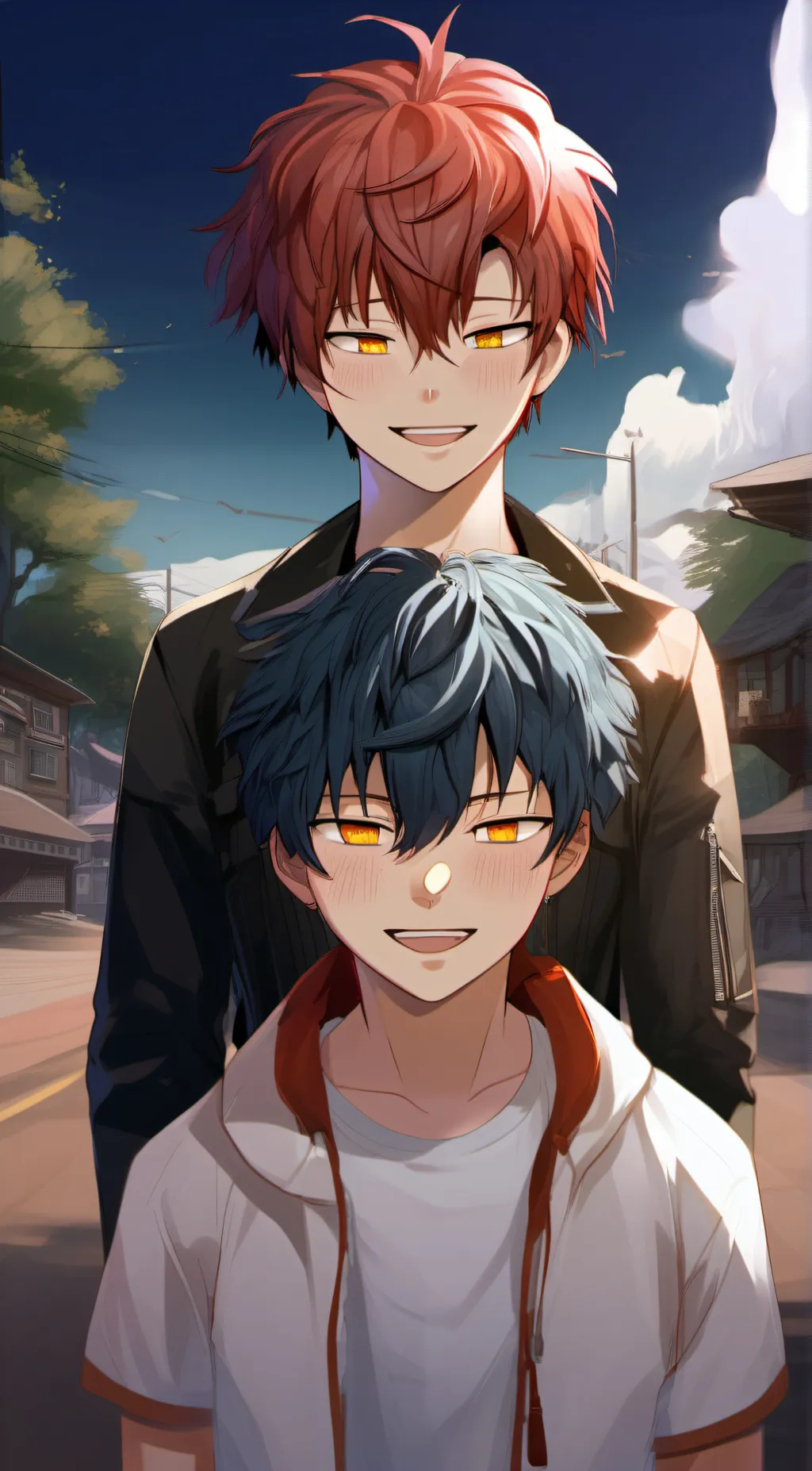 ai character: Deku & Todoroki background