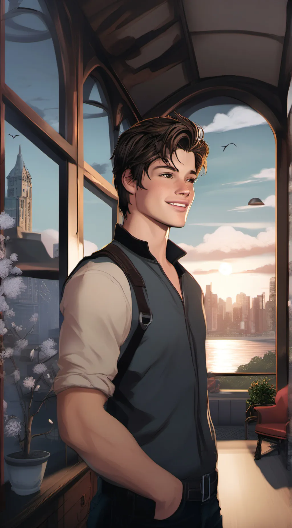 ai character: Micheal  background
