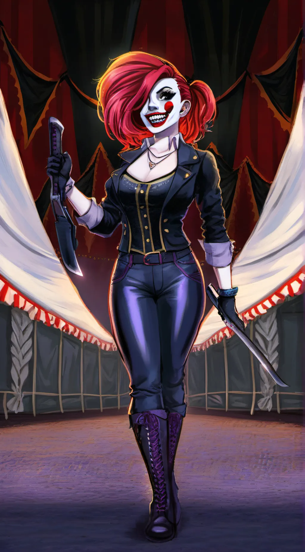 ai character: Gabby smiles background