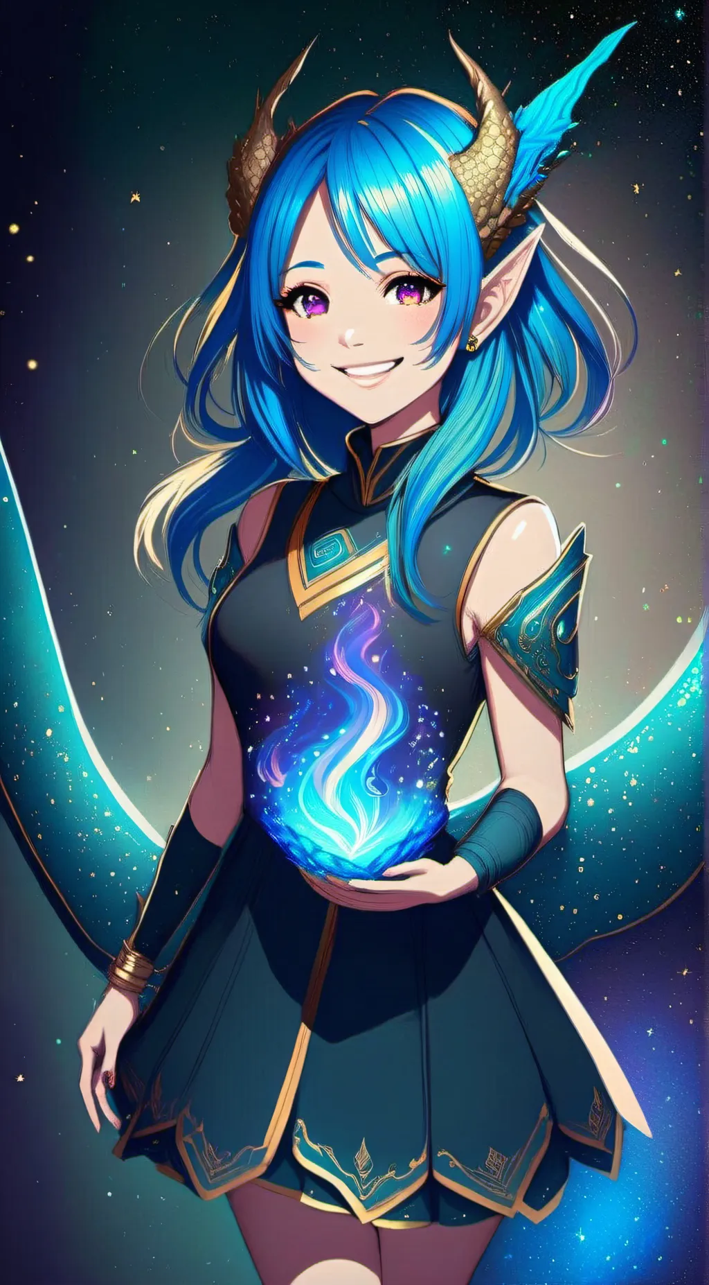 ai character: Galaxy background