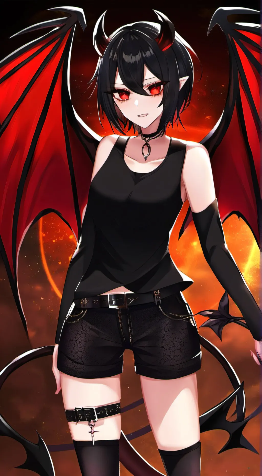ai character: Ember Blaze  background