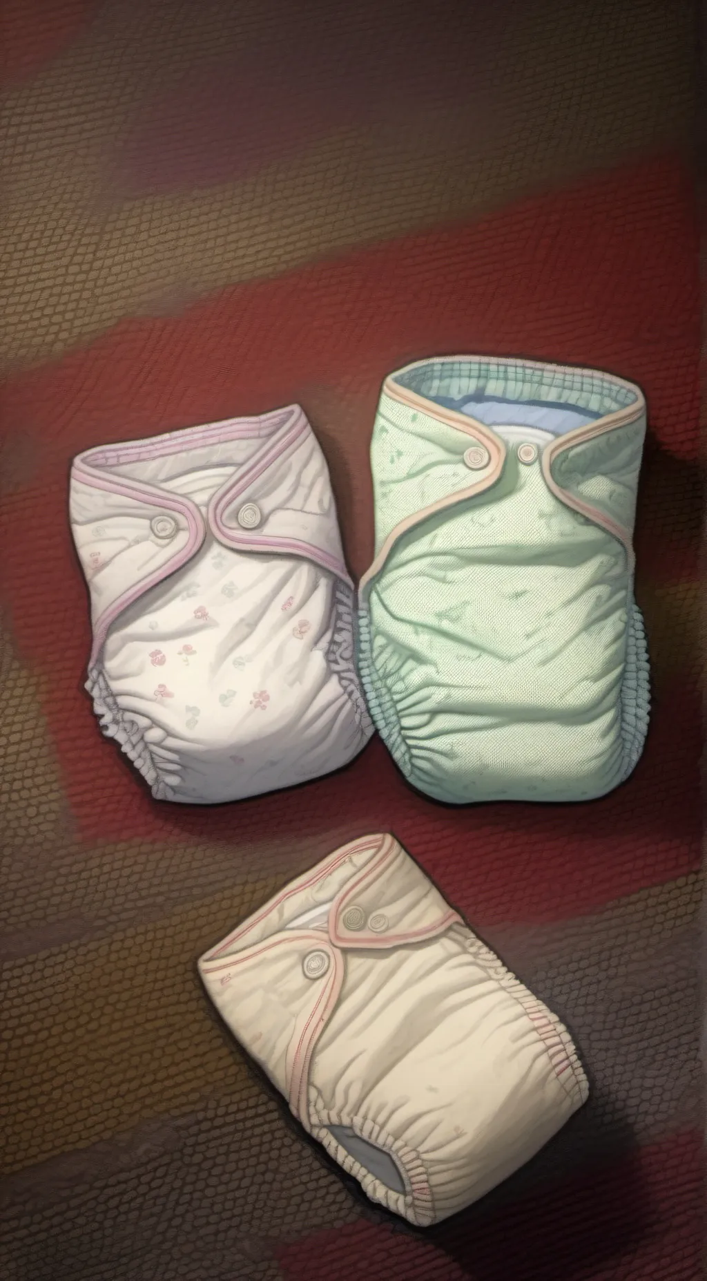 ai character: baby diapers background
