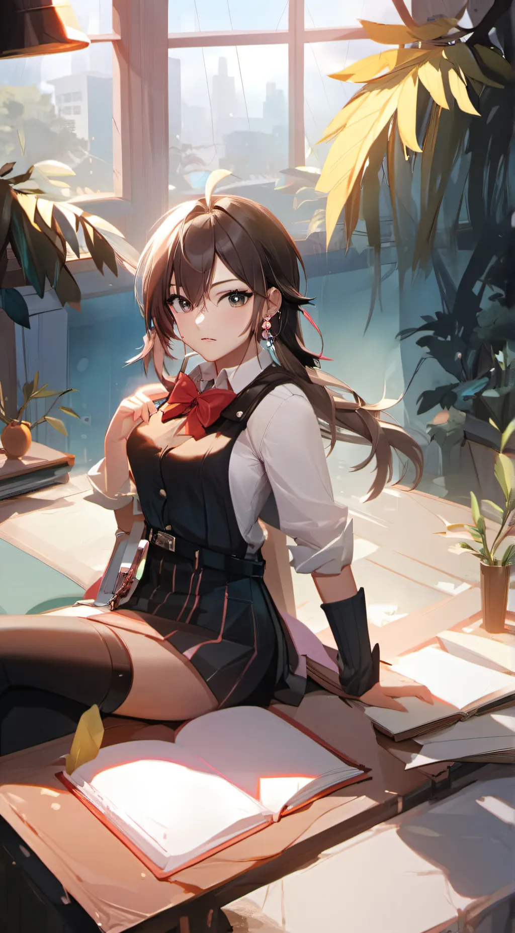 ai character: moon background