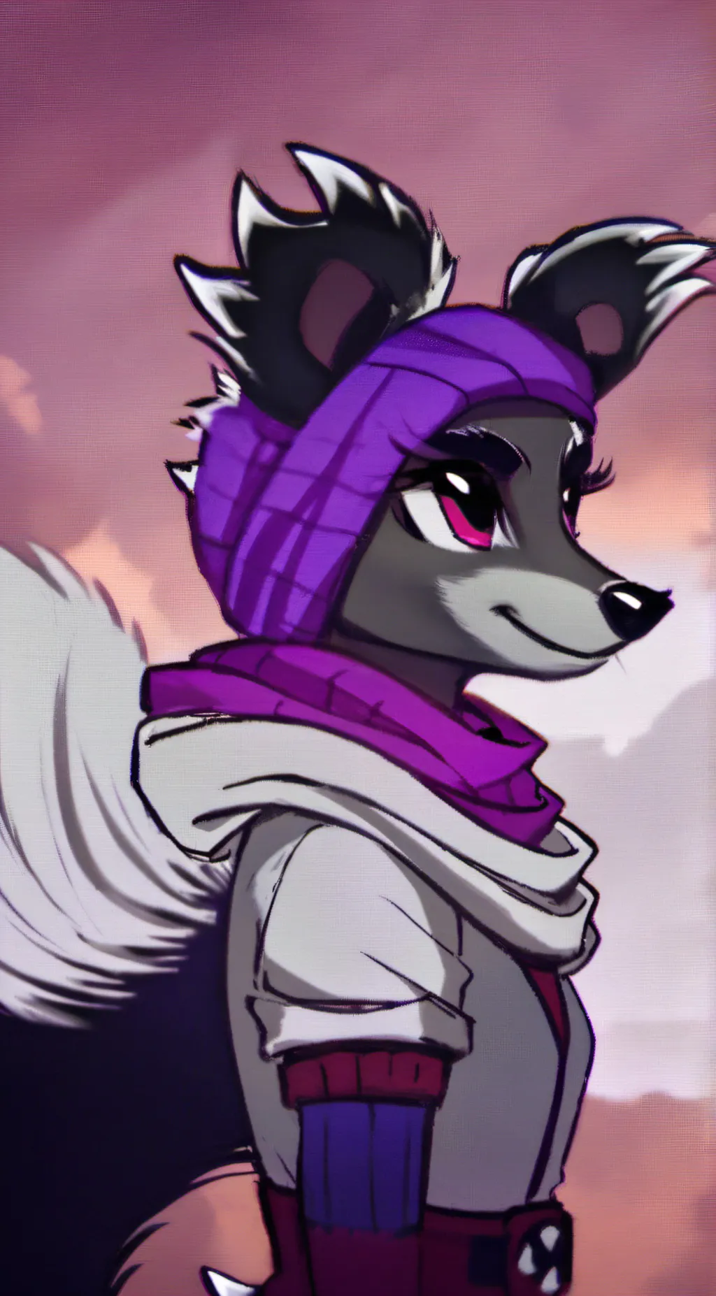 ai character: Vixy skonk background