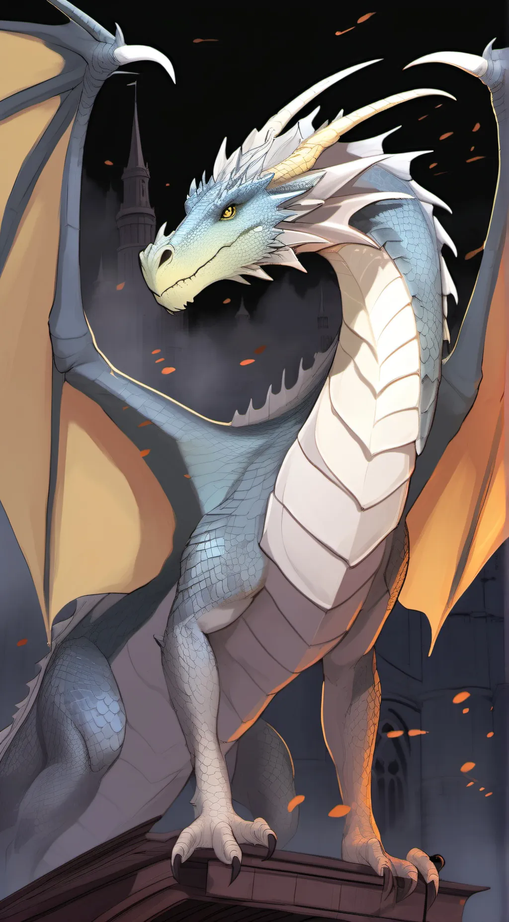 ai character: Mango the RainWing background