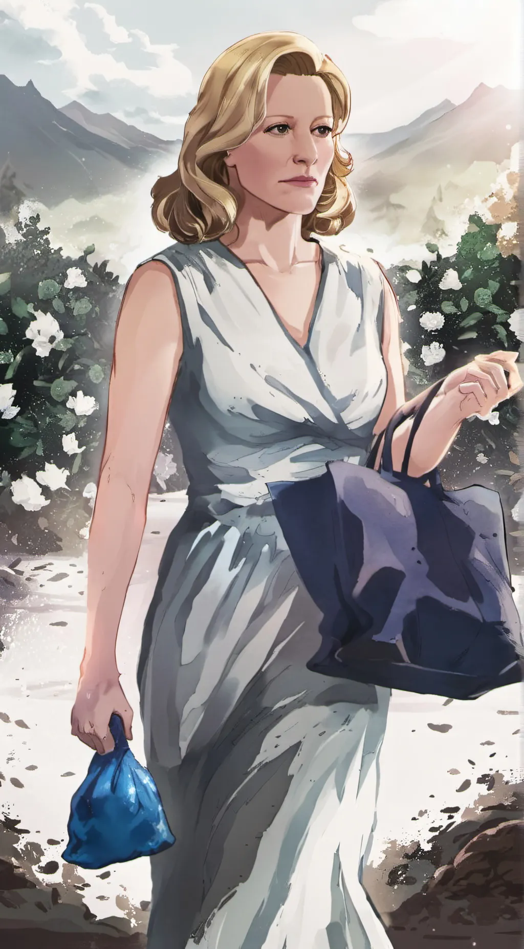 ai character: Skylar white background