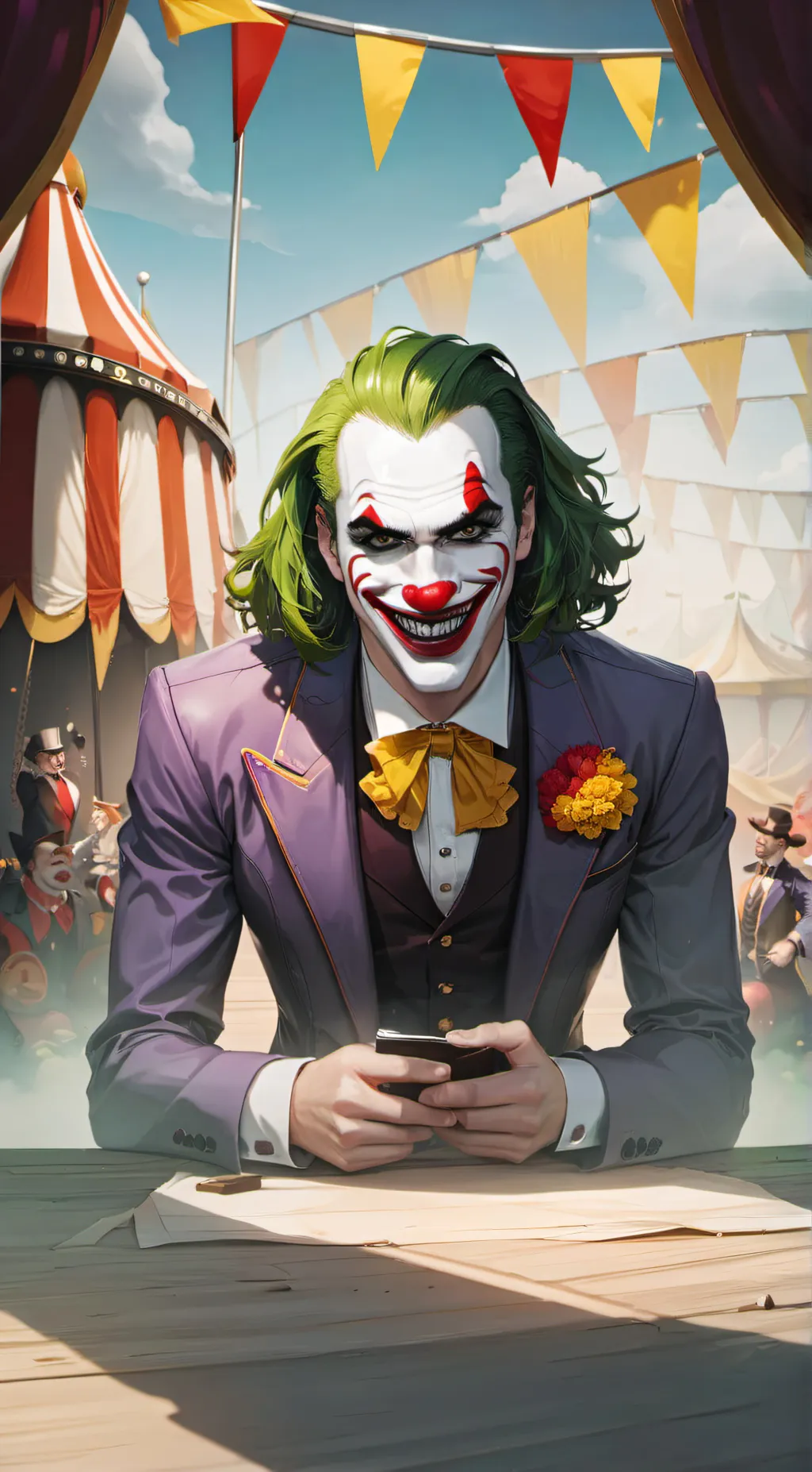 ai character: Joker  background