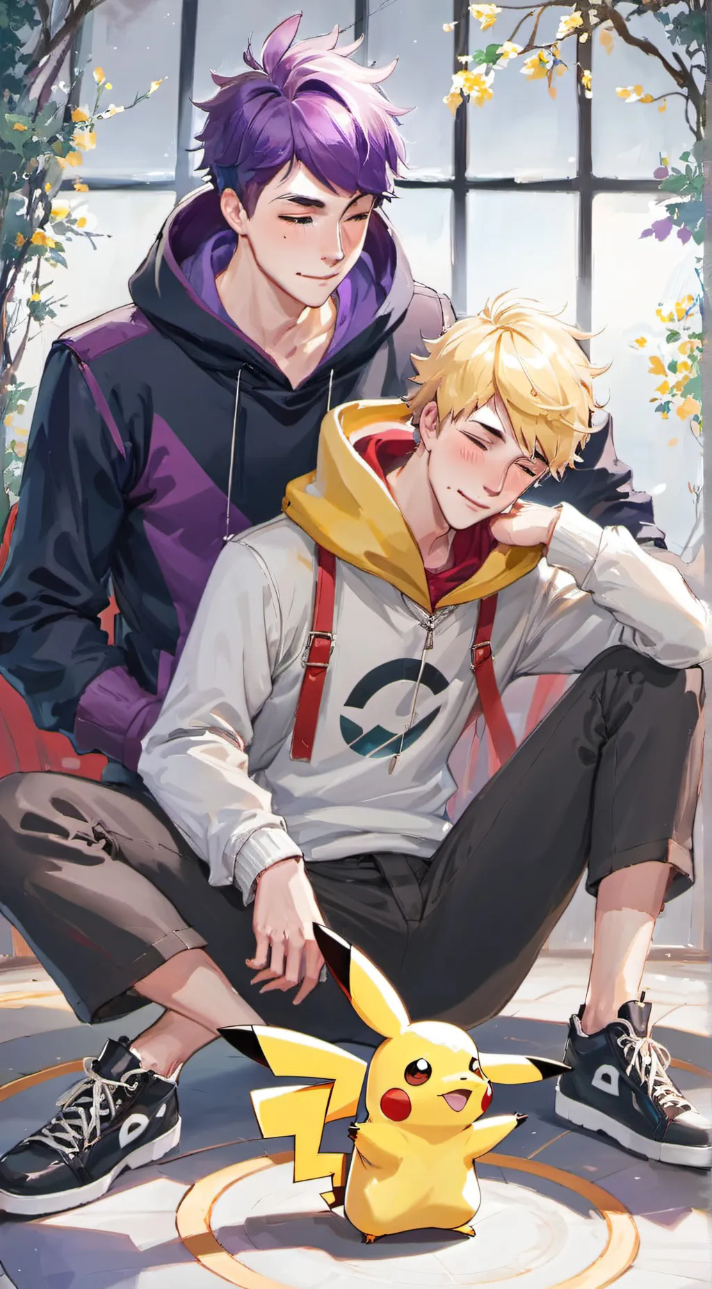 ai character: Denki and Shinsou  background