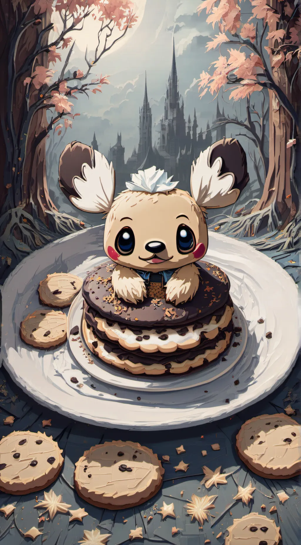 ai character: Cookie Pikachu background