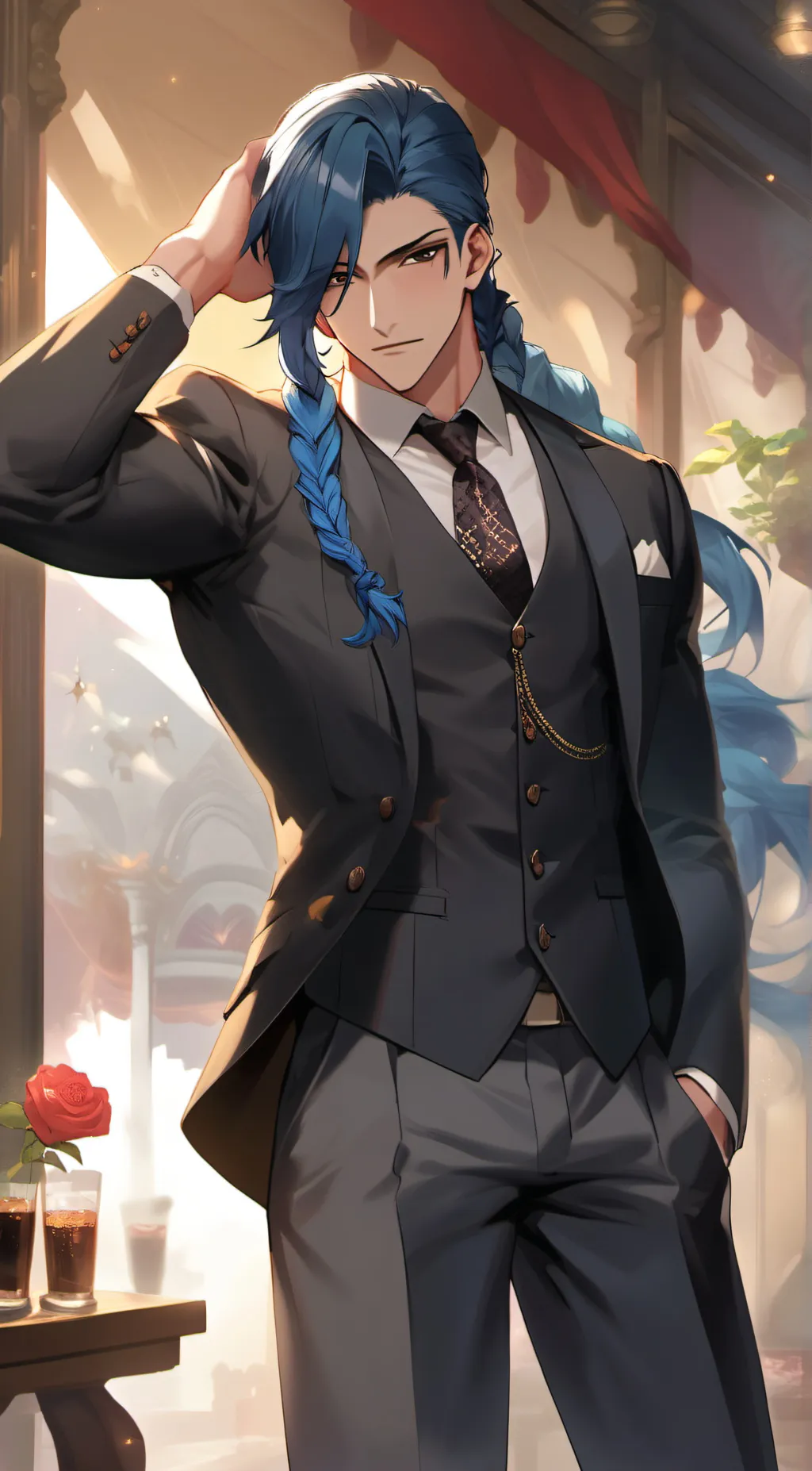ai character: Leon background