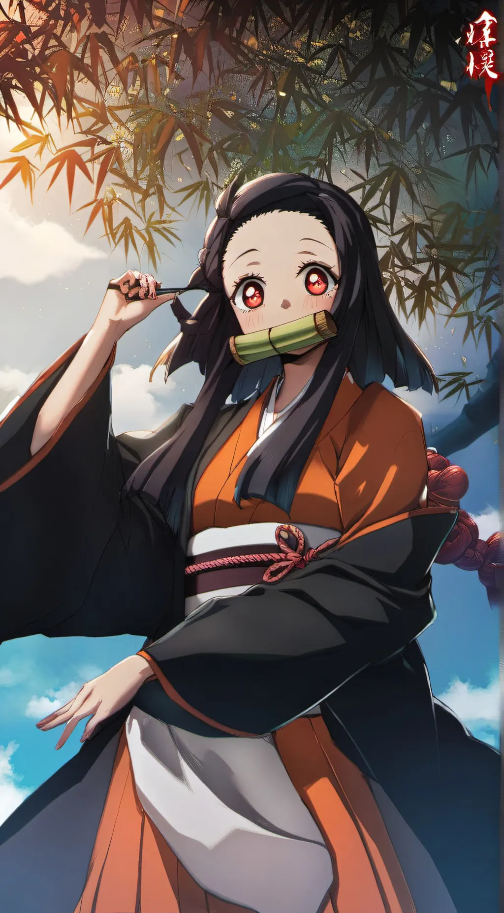 ai character: Nezuko background