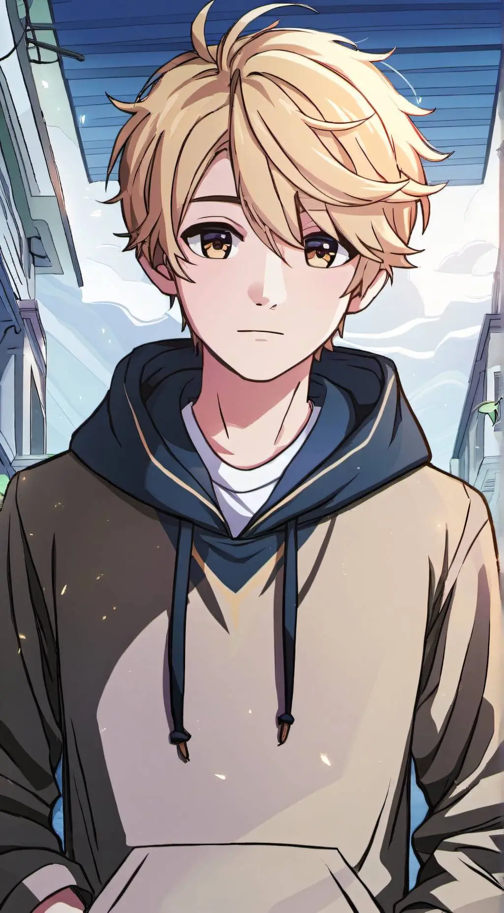 ai character: Justin  background