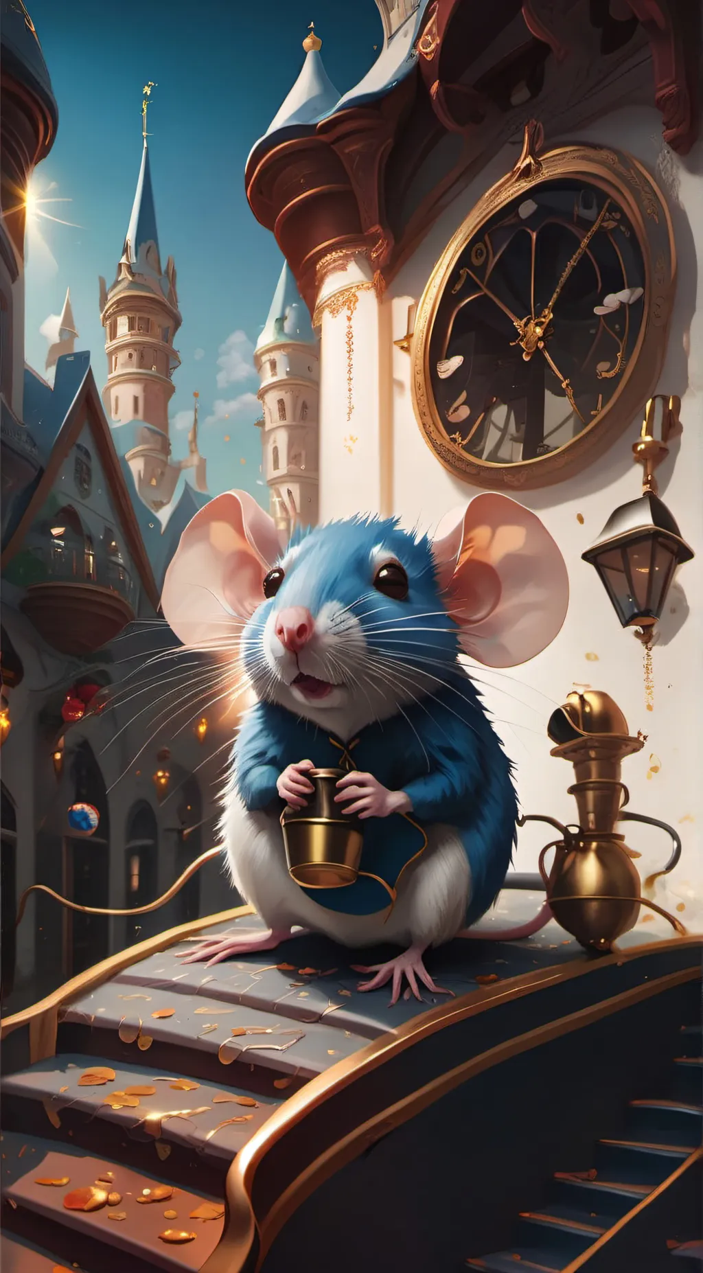 ai character: smurf rat background
