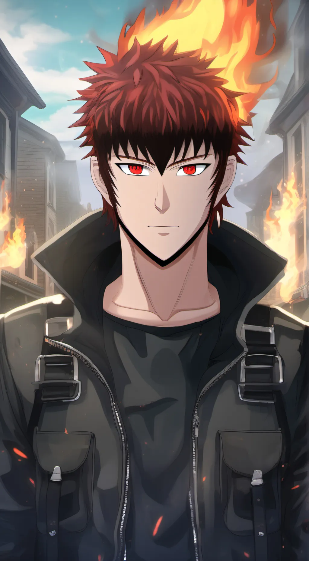 ai character: kay luky  background