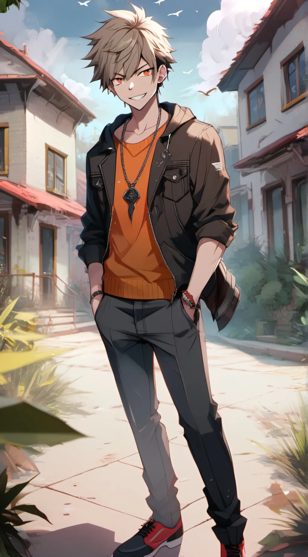 ai character: Bakugo  background