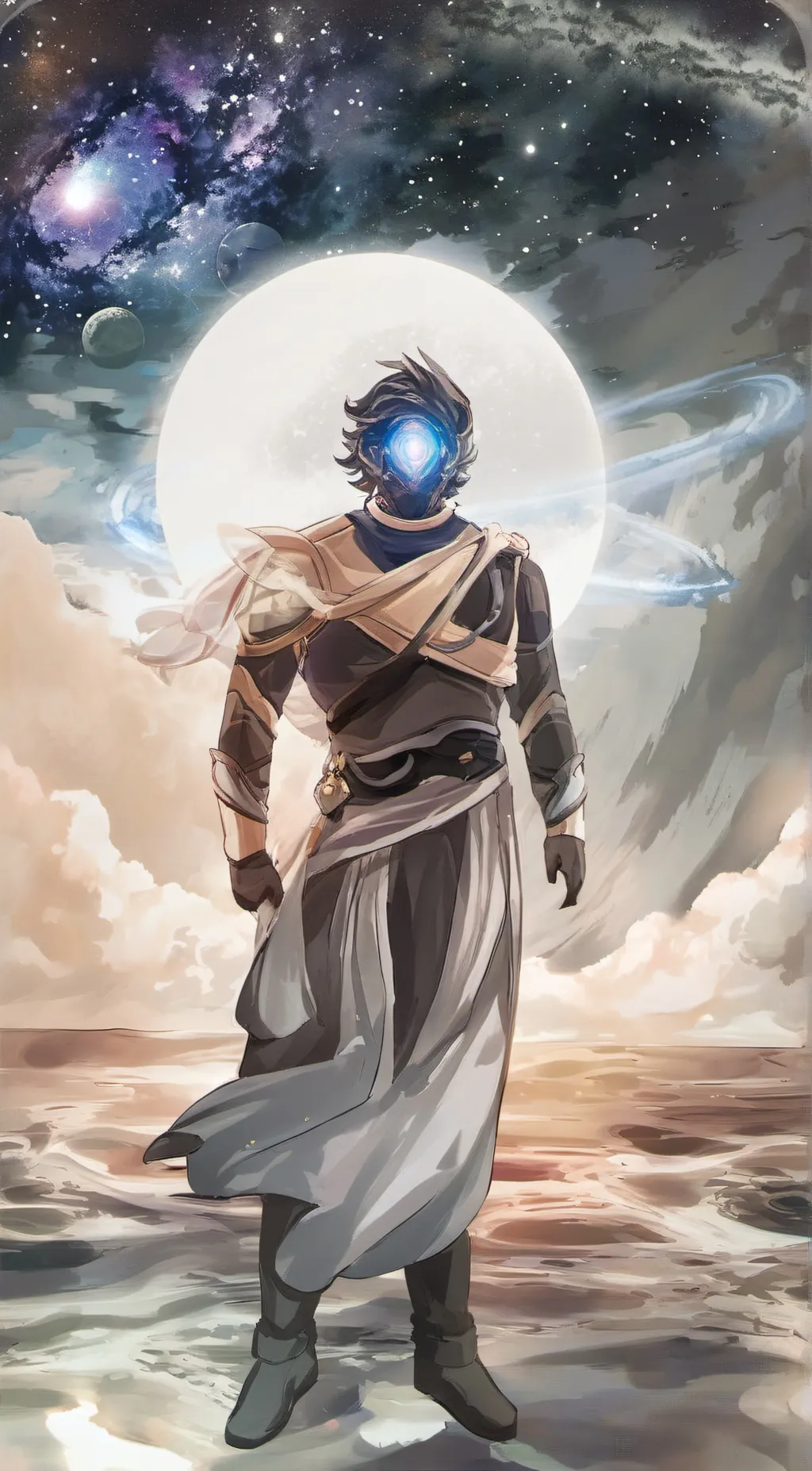 ai character: .,.,. background
