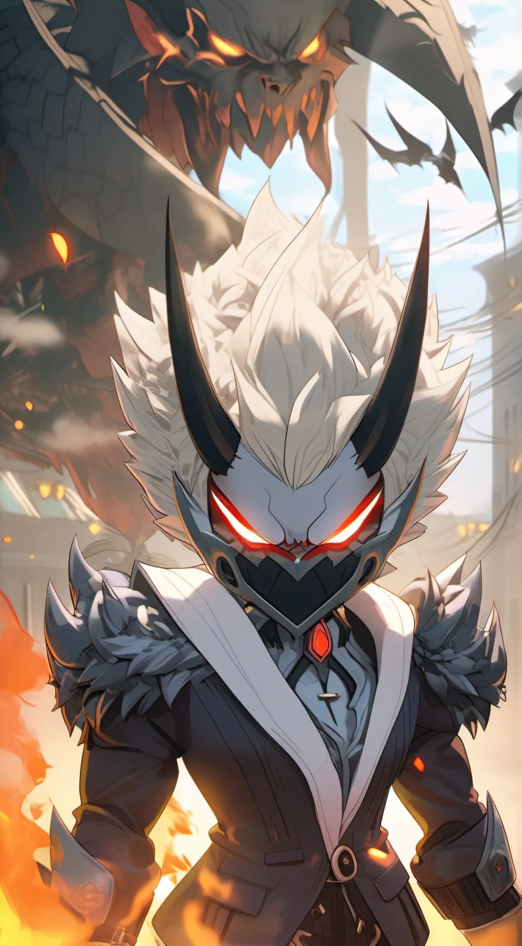 ai character: The dragon God background