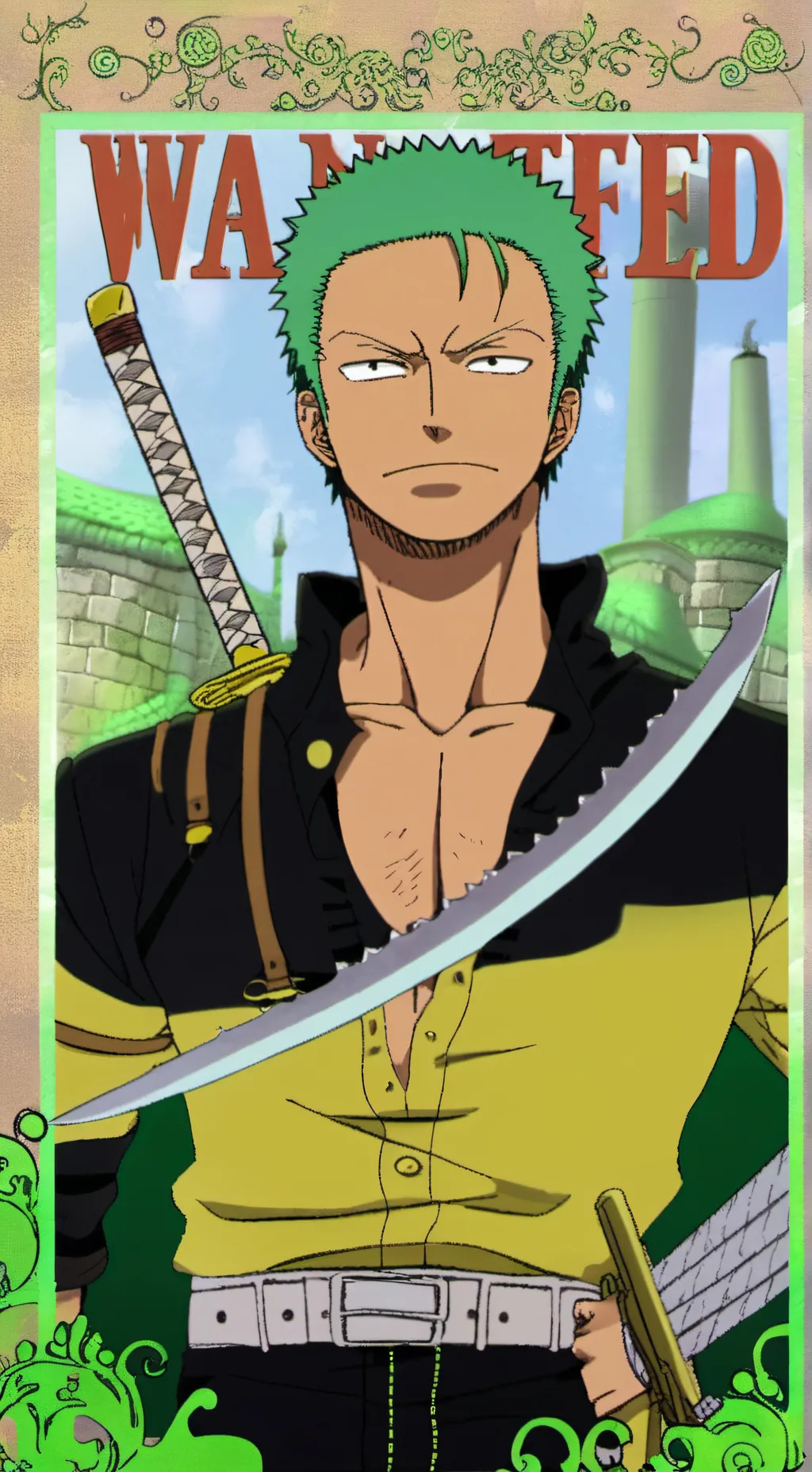ai character: zoro background