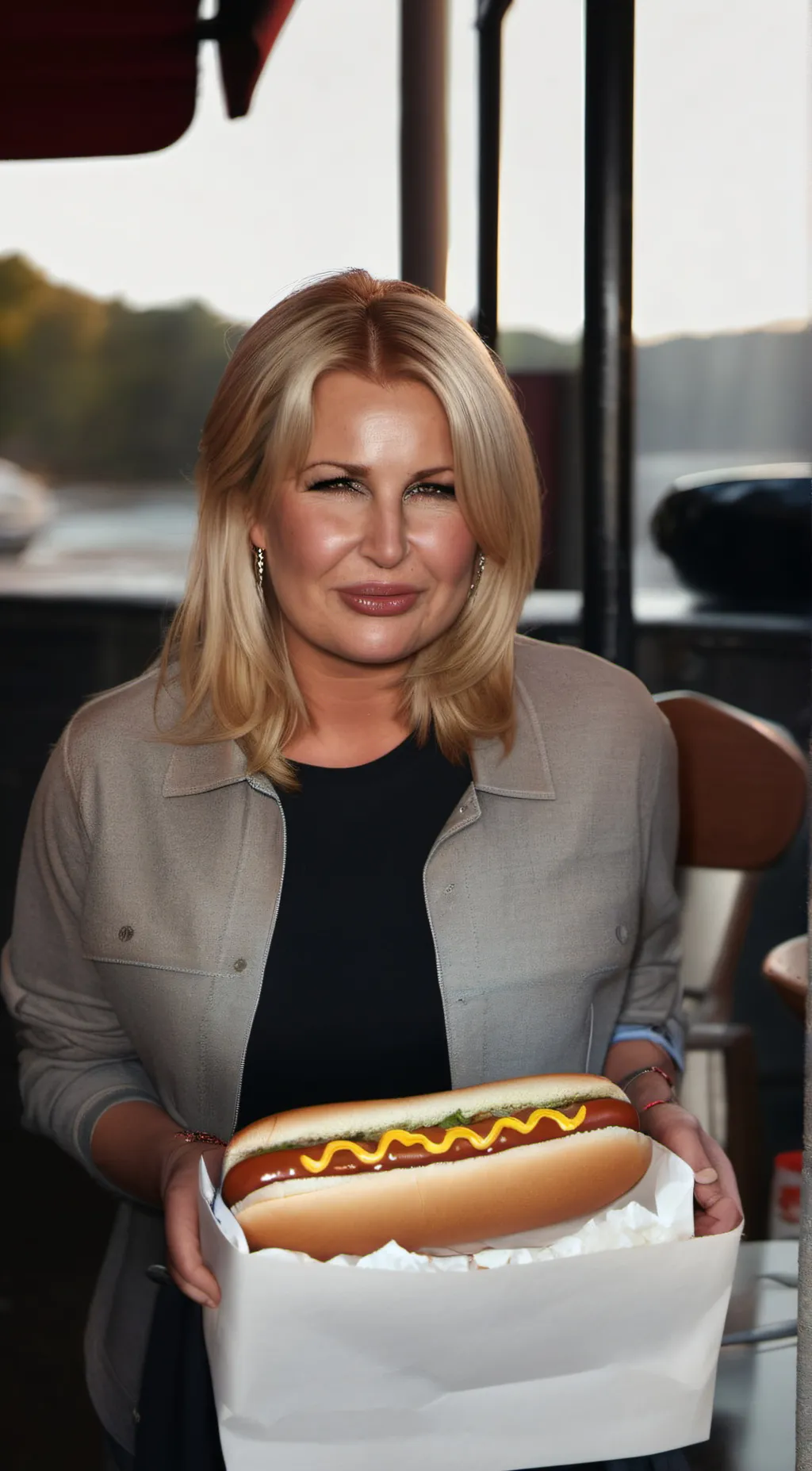 ai character: Jennifer Coolidge background