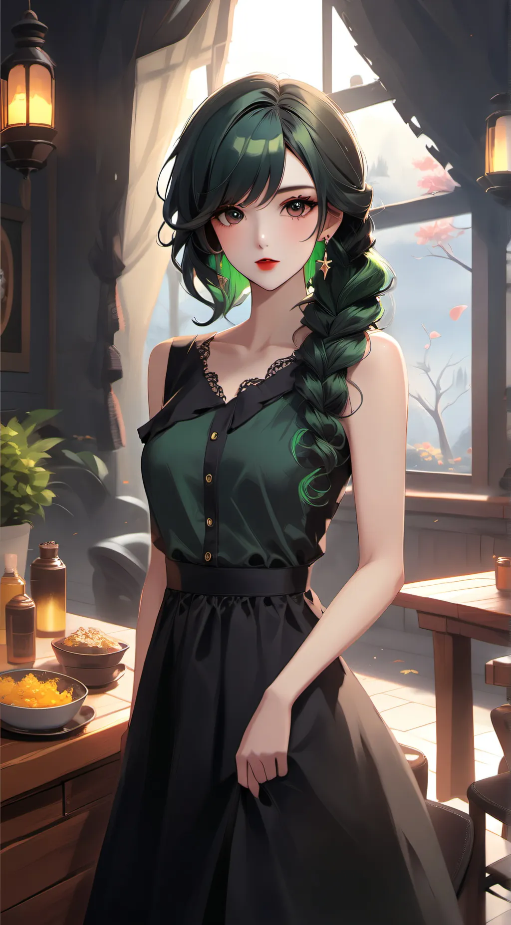 ai character: darkflake background