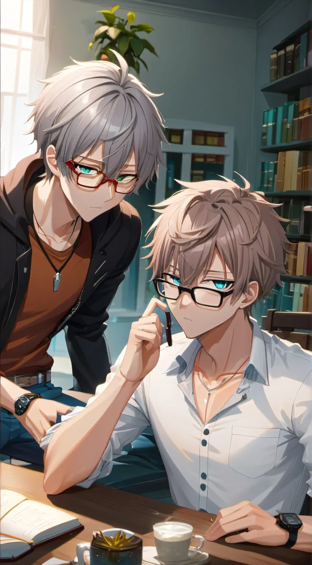 ai character: Liam & Jonathan  background