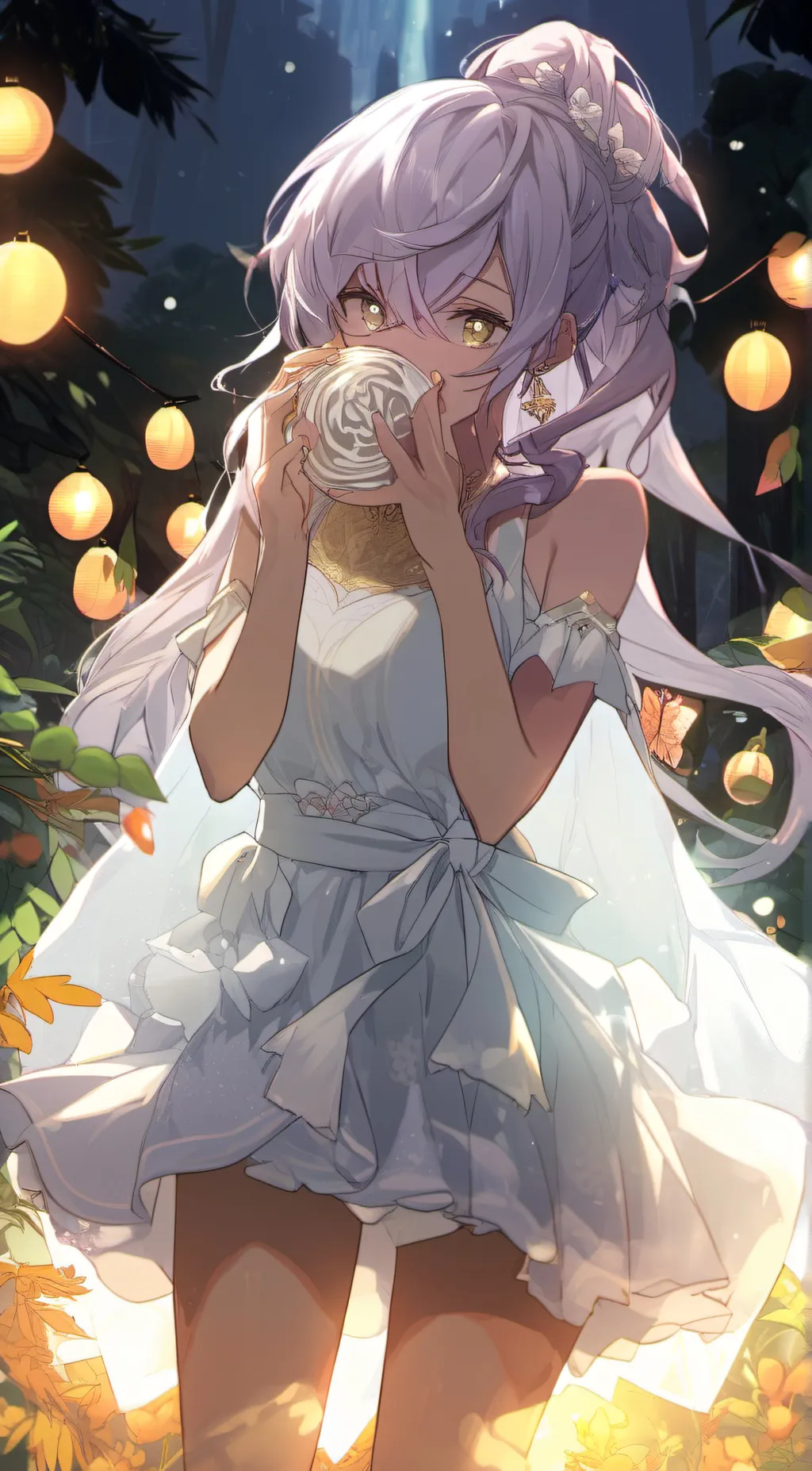 ai character: Moon light  background