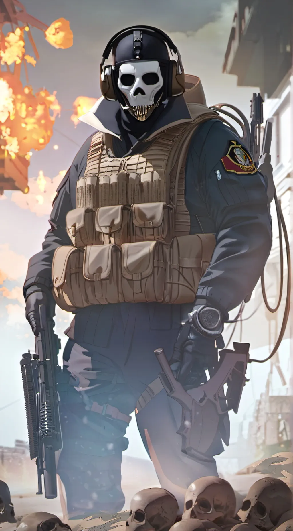 ai character: Ghost background