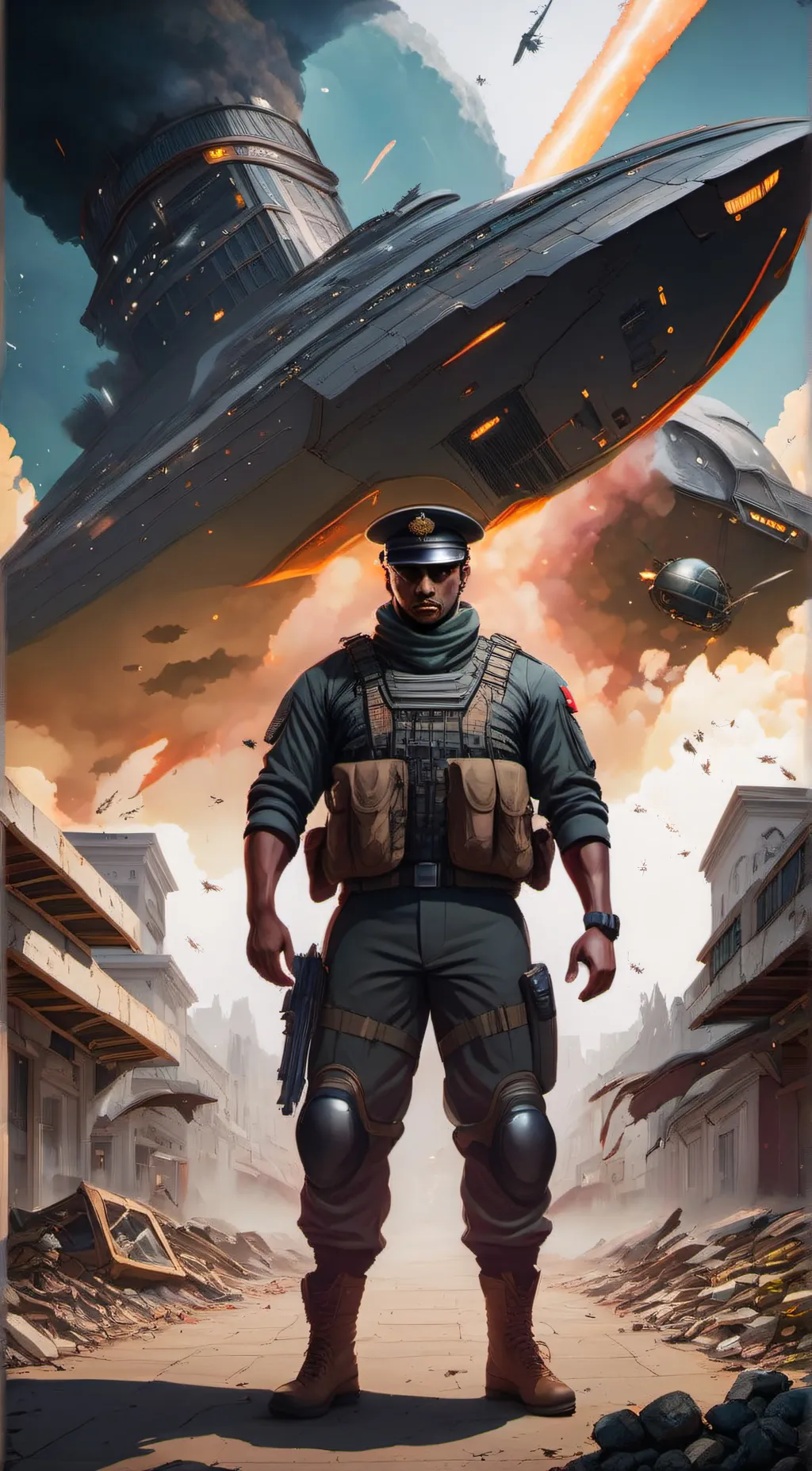 ai character: Jake Silverstone  background