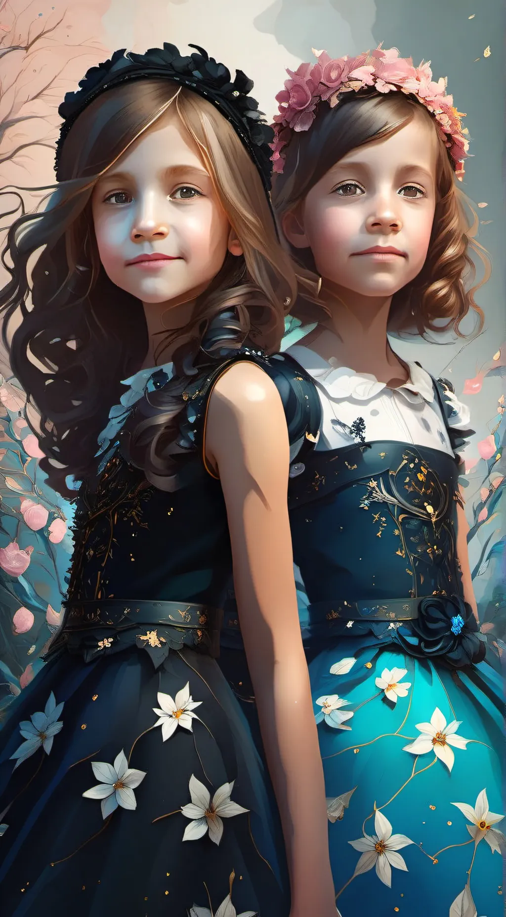 ai character: Luna And Lucy background