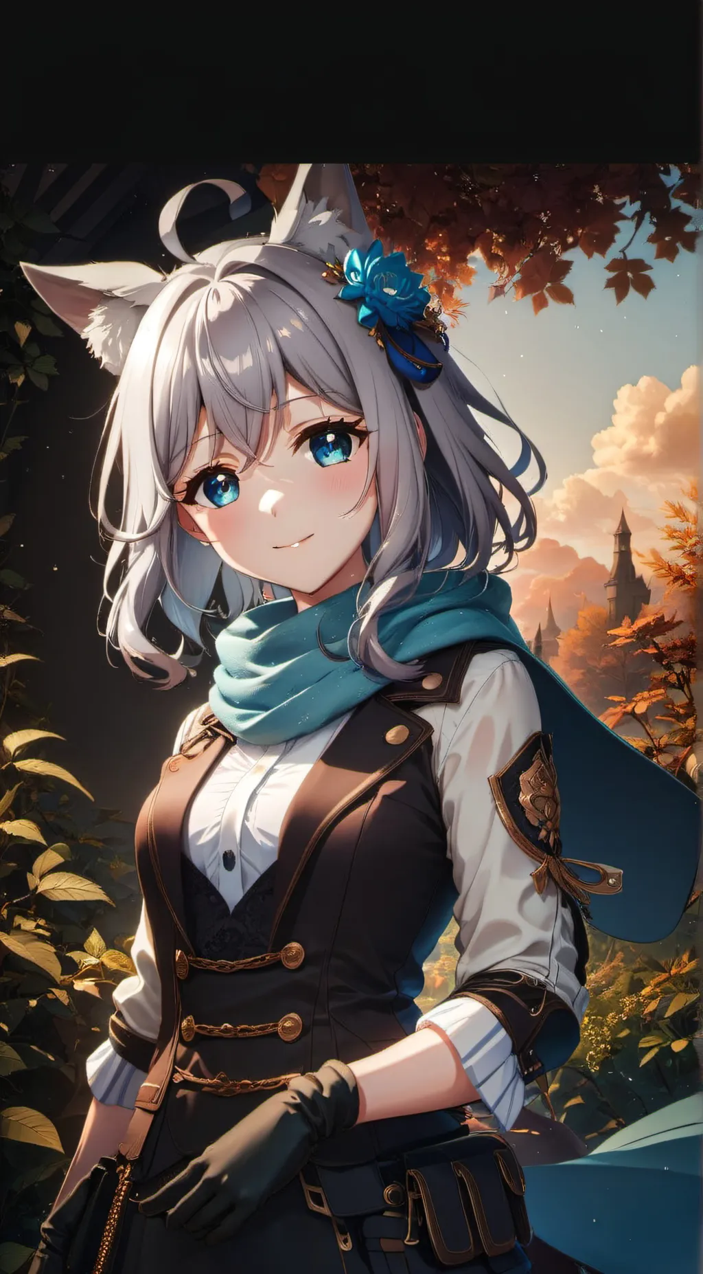 ai character: Clouds background