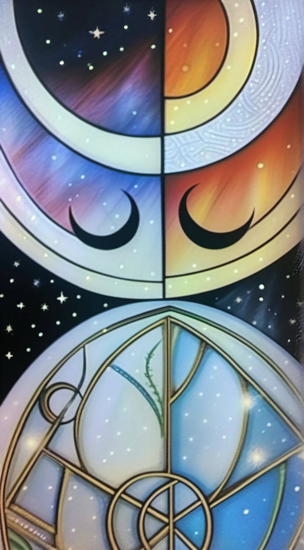 ai character: Sun and moon background