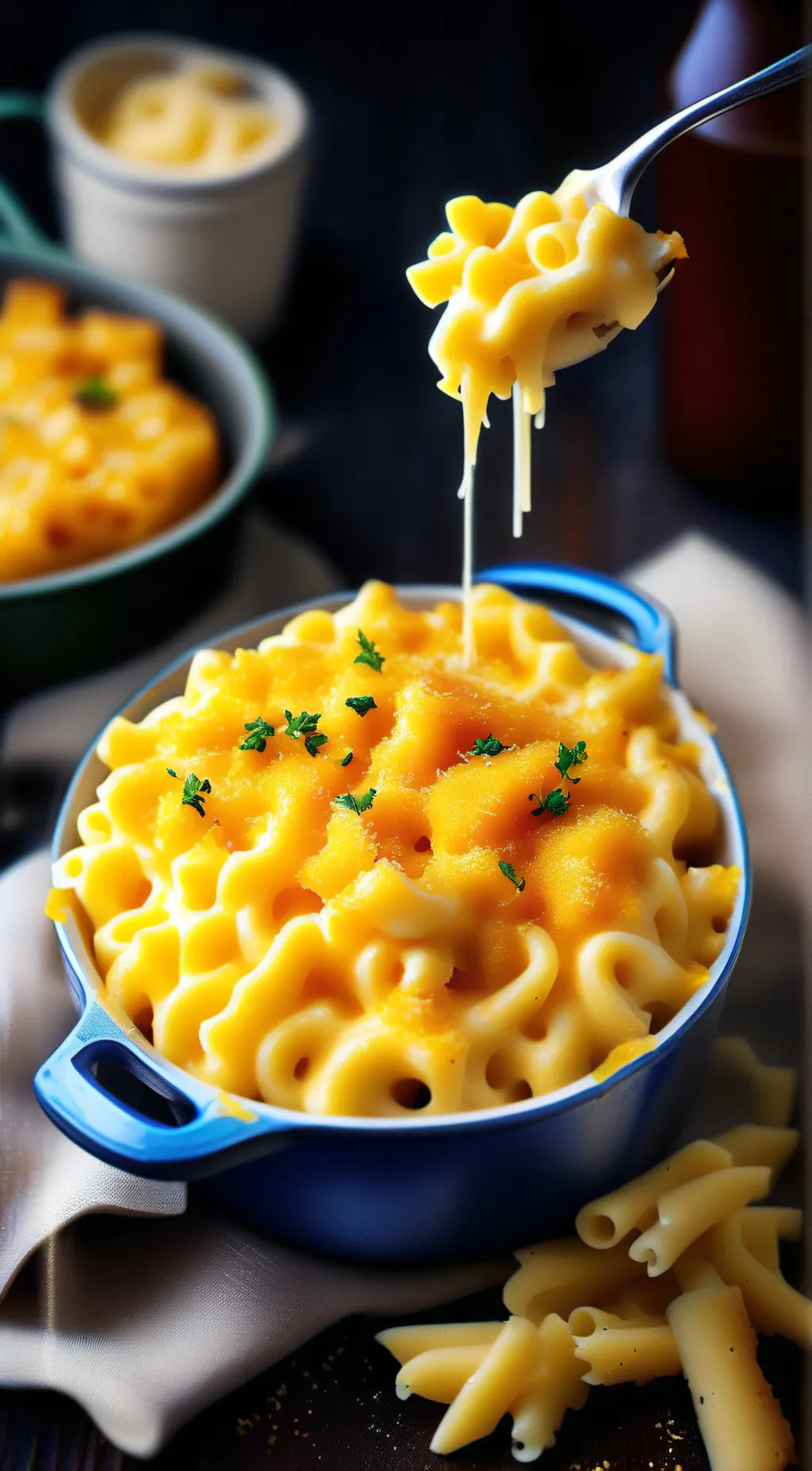ai character: Roast mac n cheese background