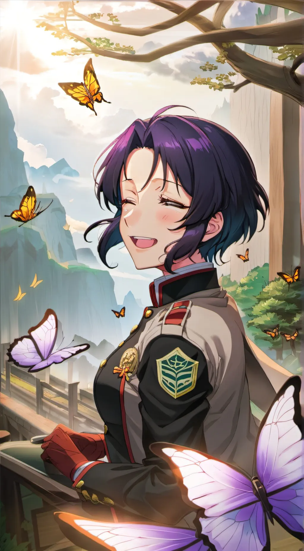 ai character: KNY MONERN background